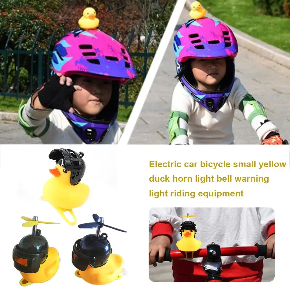 Brudt Wind And Iført En Hjelm Med Horn Cykel Motorcykel Hard Hat Horn Lys Toy Brudt And Social Horn Cykel Lampe Toy Bell