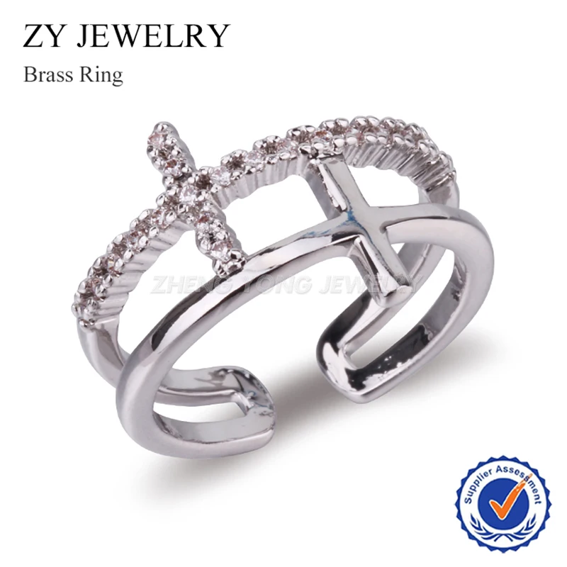Lav pris! Fashion damer finger Ringe rhodineret CZ Ring, bryllup, engagement Ring mode smykker Gratis fragt