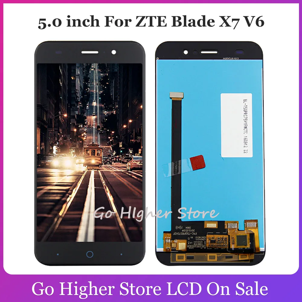 5.0 tommer For ZTE Blade X7 V6 Lcd-Display T660 T663 D6 Z7 Digitizer Touch Screen Montering Reparation Del