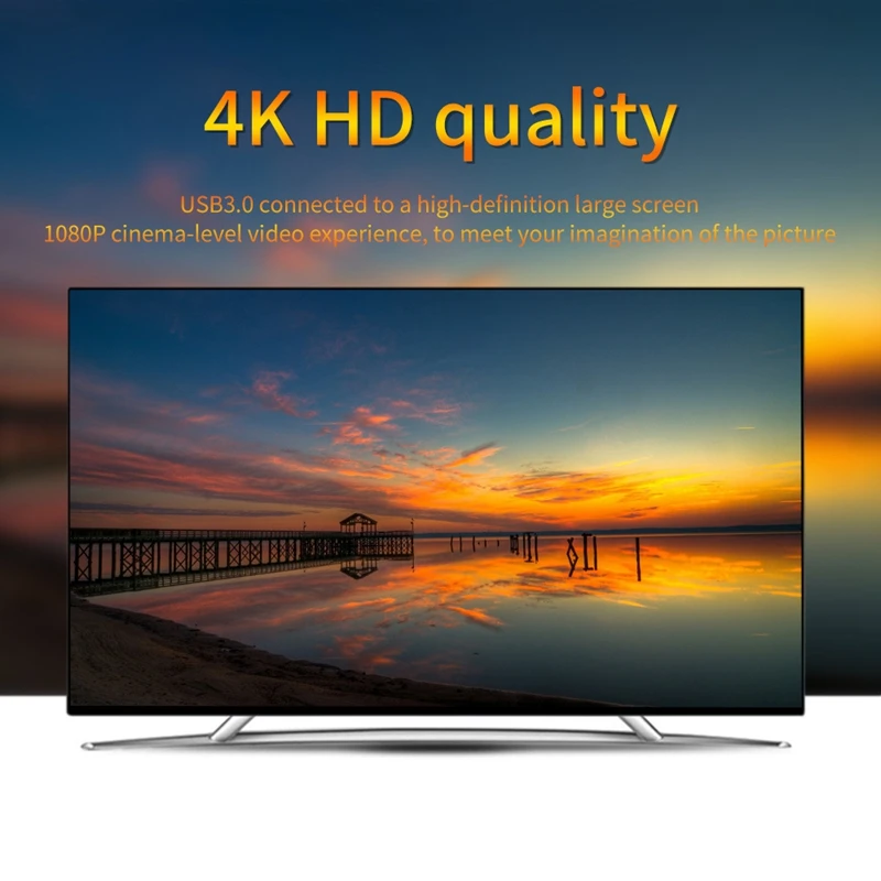 Capture Kort 4K USB2.0 til HDMI HD Video Capture-Kort 1080P med Loop Output til Spil, Undervisning, Videokonferencer
