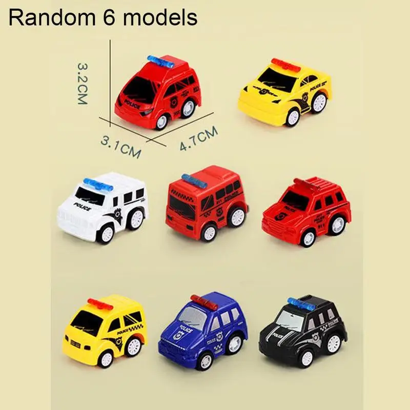 Kids-Mini-Biler Model Toy Bil 6stk Nye Trække sig Tilbage Mobile Toy Legetøj Model Drenge For Børn Diecasts Gave Lastbil, Taxa Køretøj Fi K7K5