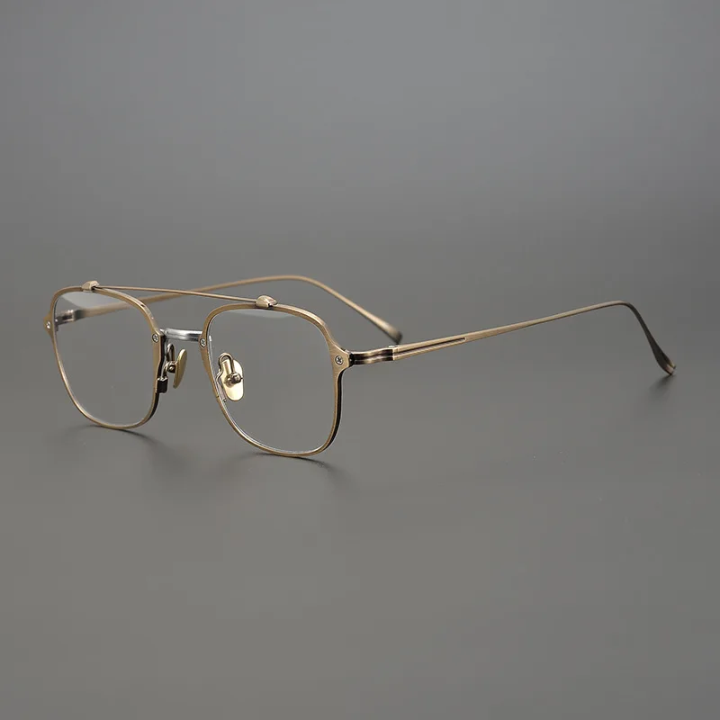 Titanium Pilot Briller Ramme Mænd Kvinder Vintage Firkantede Briller Retro Optiske Briller Rammer Man Klare Briller Oculos Gafas