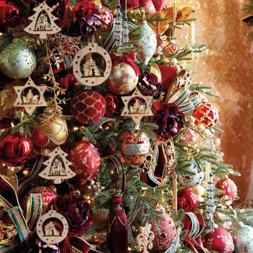 Christmas Tree Dekoration 3D Træ-Vedhæng Hængende Xmas Tree/Bold/Sekskant-Formet Parti Hjem DIY Ornament Home Party Indretning