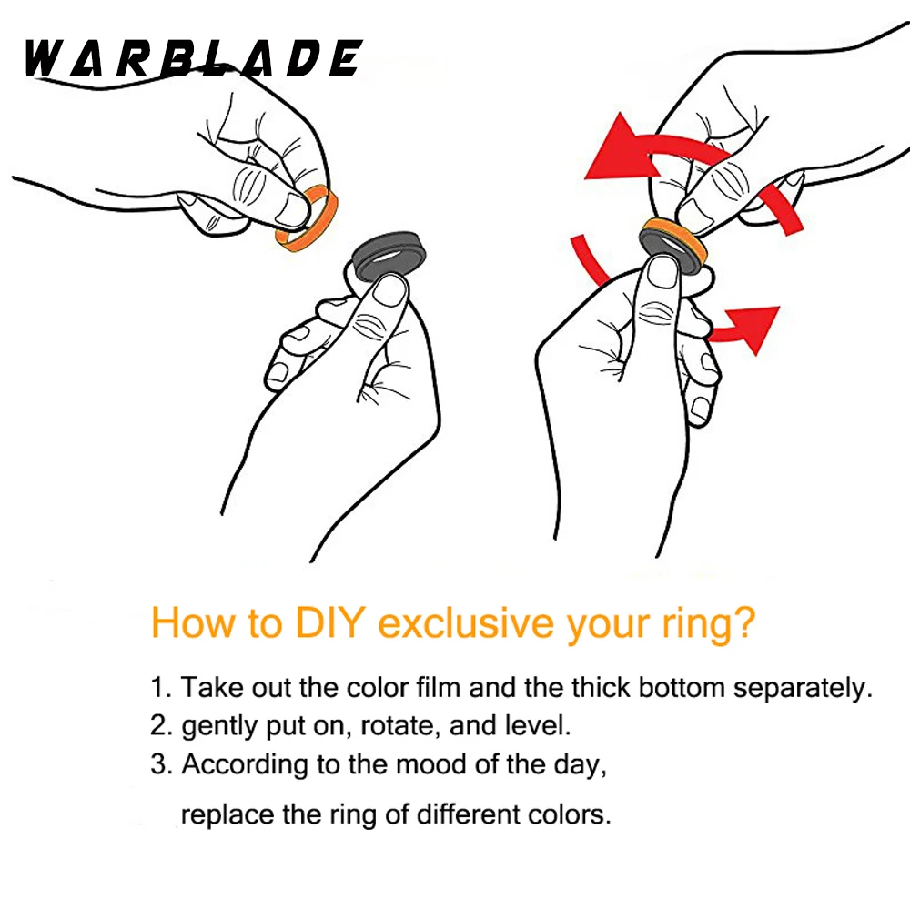 8mm Silikone Ring Allergivenlige Crossfit Fleksibel Sports Silikone Ringe DIY Din Personlighed Gummi Finger Ring Til Mænd