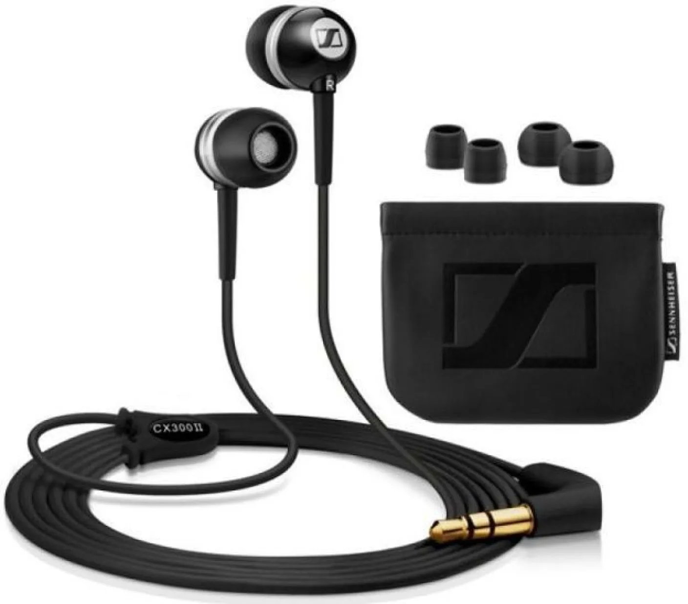 Sennheiser CX 300-II-i-øret hovedtelefoner (noise reduction), sort farve