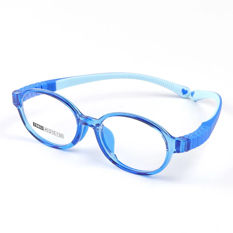 Søde Runde Optisk Nærsynethed Briller Ramme Blød Fleksibel Silikone Børn Briller Gennemsigtig Amblyopi Frame Briller Briller