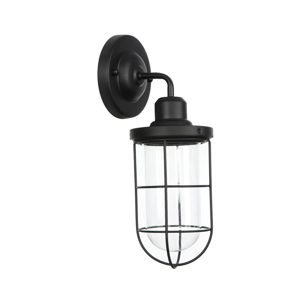 Industrial Vintage-LED-Væg Lys Loft Sort Retro Edison Sconce væglamper Inventar Strygejern Glas væglampe Home Decor Belysning