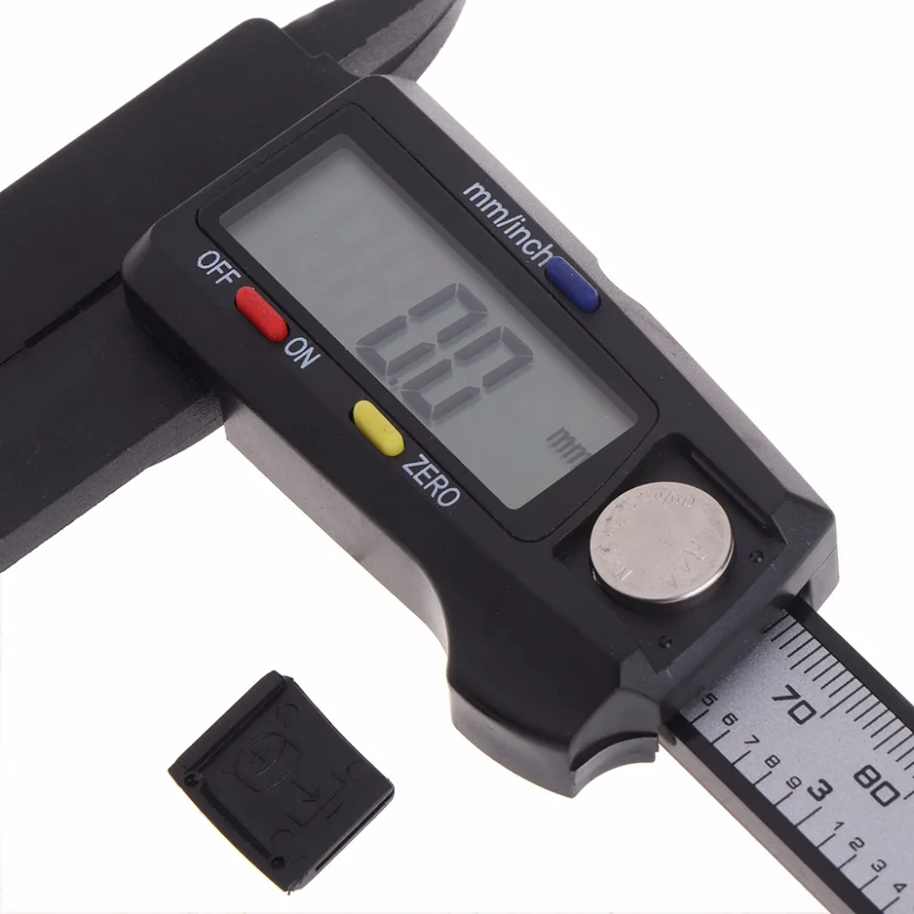 200MM 8 Tommer LCD-Digital Vernier Caliper Elektroniske Carbon Fiber Måle Mikrometer