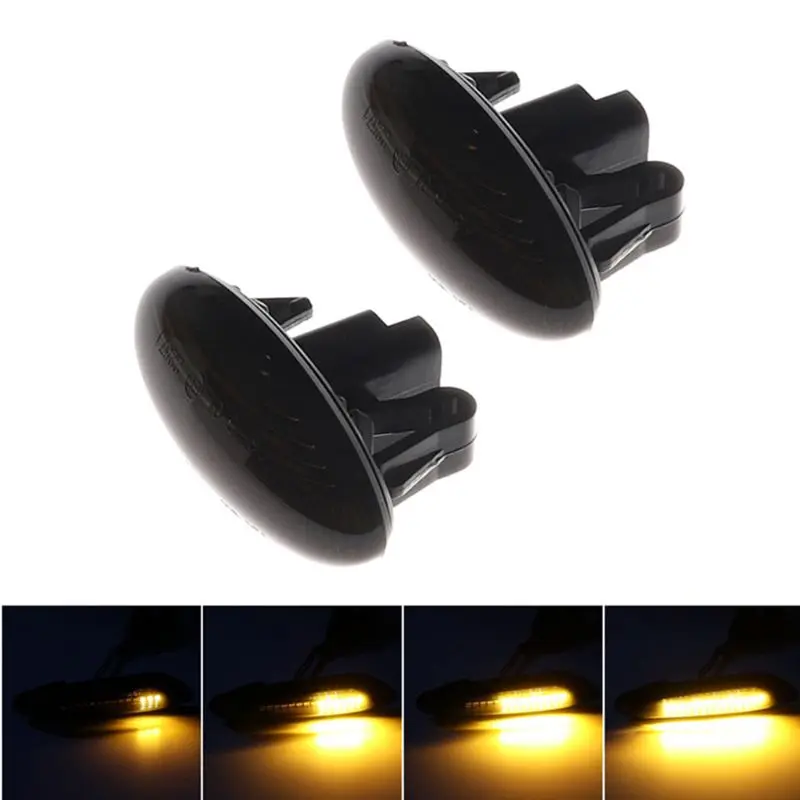 Bil Dynamisk LED-sidemarkeringslys-Indikator Lampe blinklys for Peugeot for Citroen 6XDB