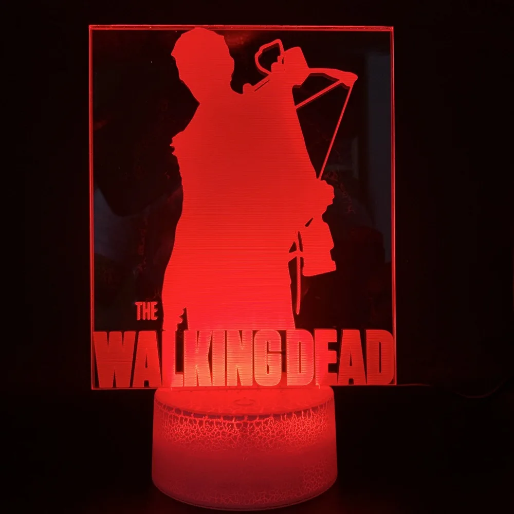 Led Nat Lys Filmen The Walking Dead Nightlight Hjem luminaria Lyse Base Fødselsdag Gave til Baby Soveværelse Indretning 3d-Lampe