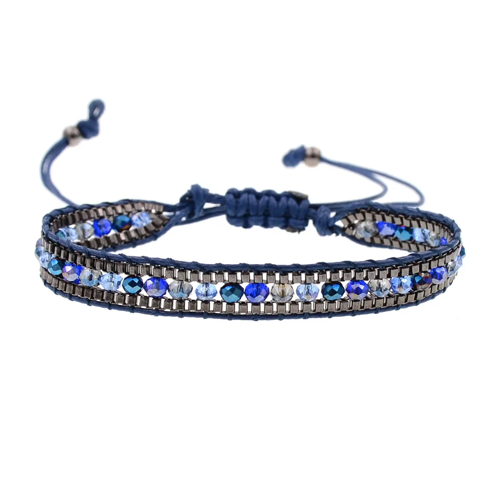 WELLMORE Bohemia håndlavet krystal perler med kæde armbånd armbånd til kvinder smykker engros