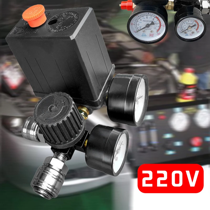 Holdbar 240V/380V Regulator Pligt Kompressor Pumpe trykregulering Skifte Luft Pumpe Ventil 0-180 PSI Med en Akselafstand
