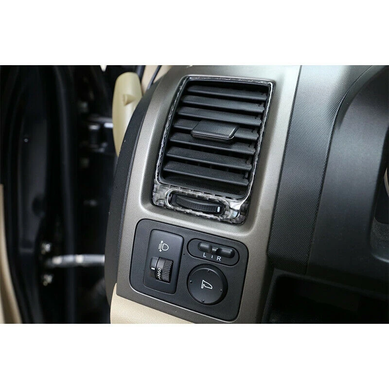 For Honda Crv 2007-2011 2stk Bilen Dashboard-Side Air Condition luftudtag Vent kulfiber Dækslet Indretning