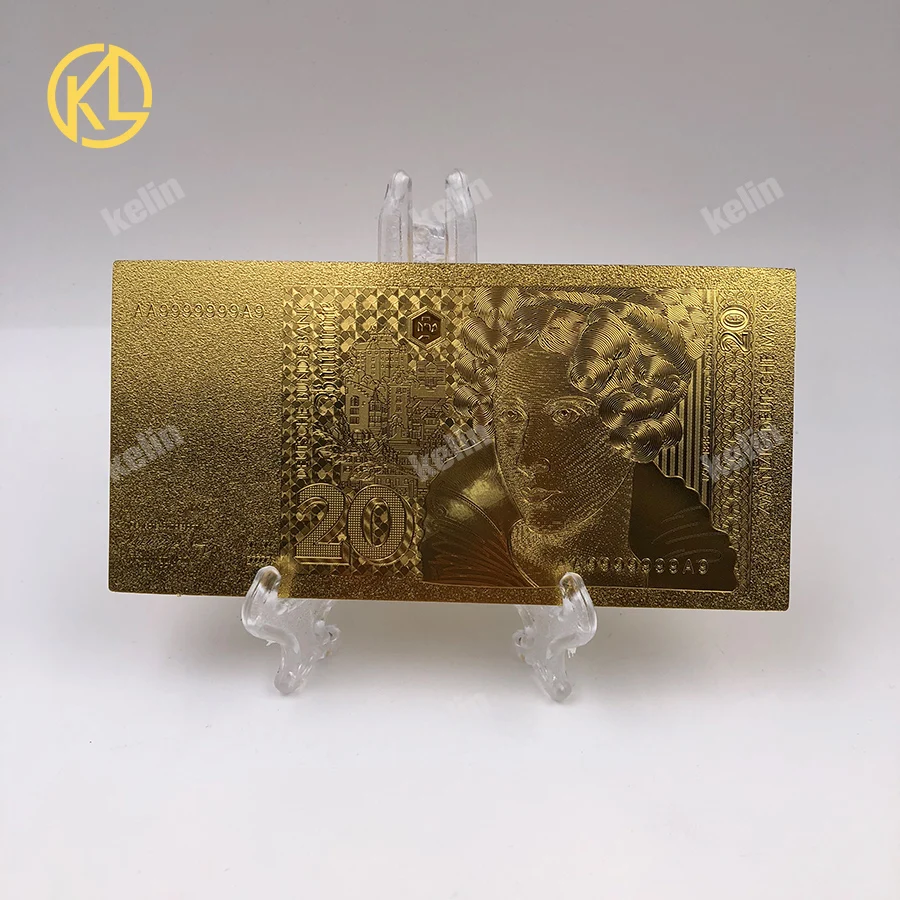 10stk/masse Nye Design 24 Karat Guld-Folie Carl Friedrich Gauss Seddel Præget Tyskland 10 Mark firmagaver