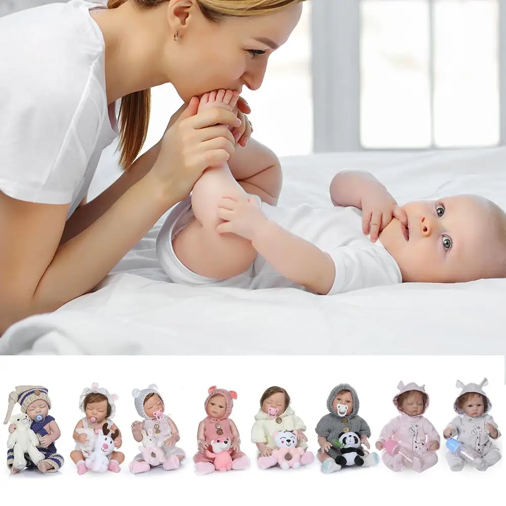 Dejlig Reborn Baby Dolls Vinyl Blød Naturtro Simulation Baby Dukke til Baby, Børn, Børn, Legetøj Jul, nytår Gaver
