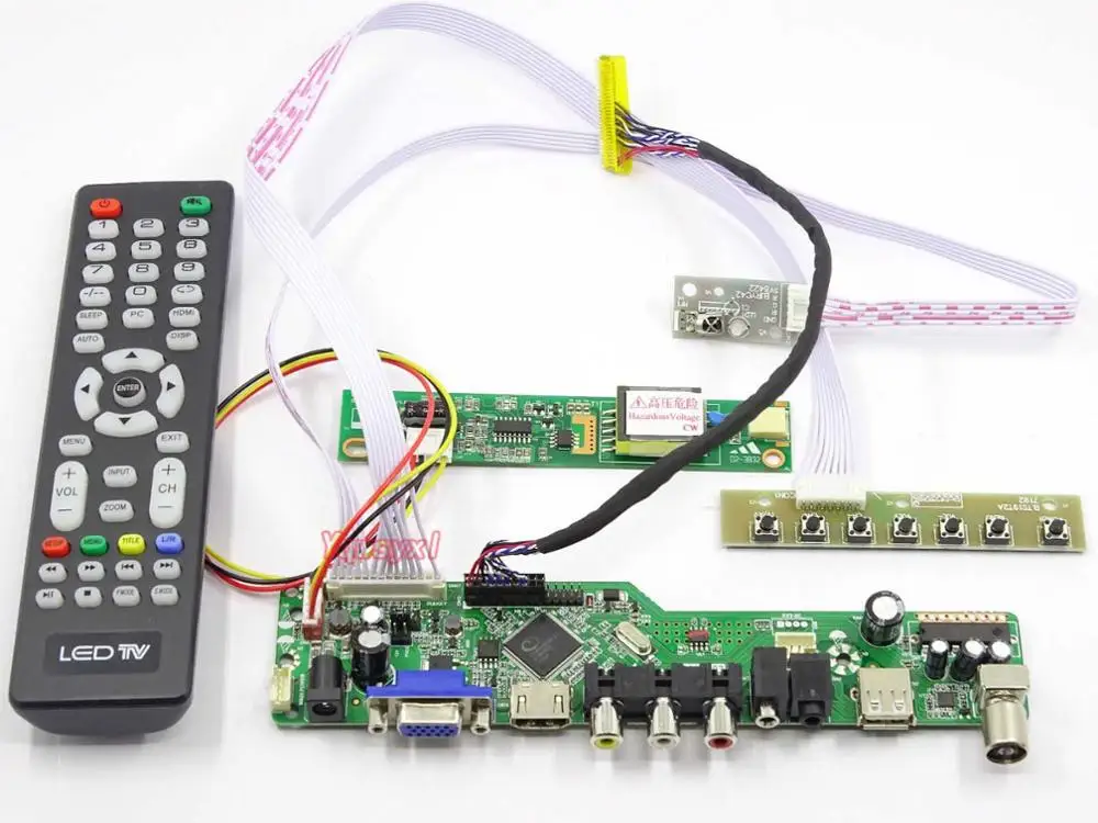 Yqwsyxl Kit til LP171WE2-TL03 TV+HDMI+VGA+AV+USB-LCD-LED-skærm-Controller Driver yrelsen