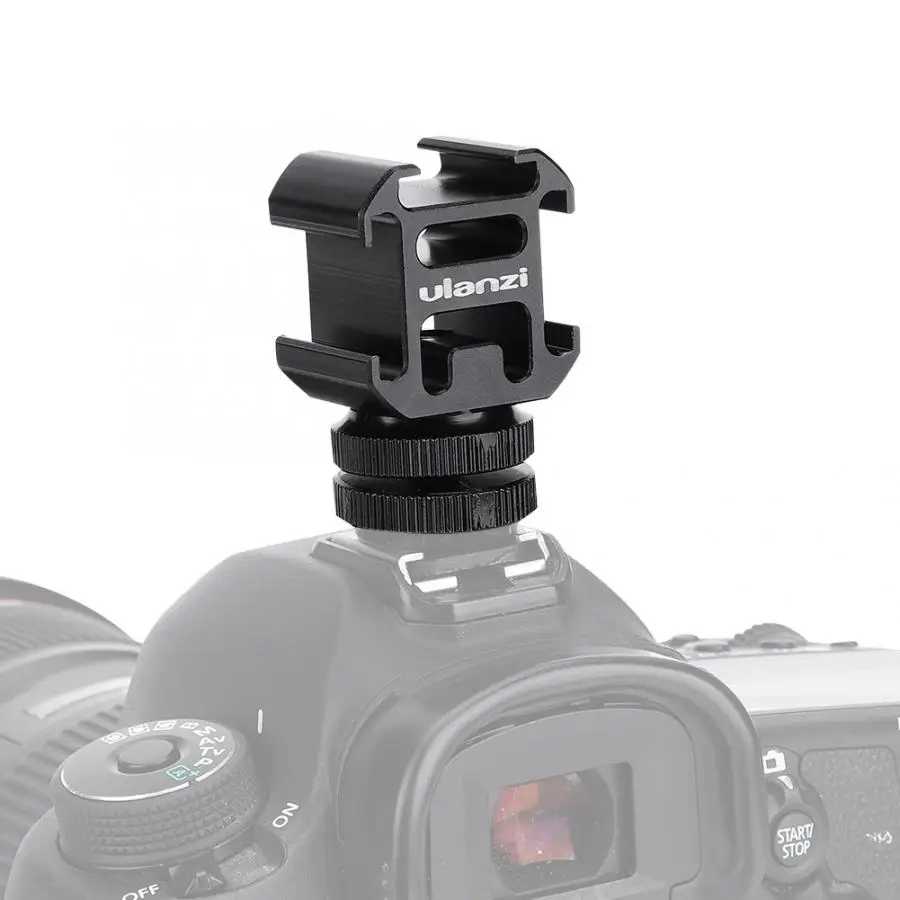 Ulanzi fotografia Mini Metal Kamera Triple Hot Shoe Adapter til Video Fyld Lys Overvåge Mikrofon fotografia acessorio