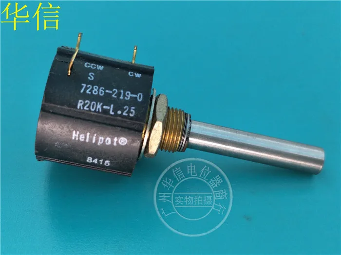 Helipot 7286-219-0 20K Multi-Cirkel Wire Potentiometerets Aksel Længde 38MM