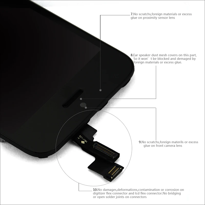 Fabrik LCD-For iPhone 5 5c 5s LCD-Skærm Touch screen Digitizer Assembly Ingen Døde Pixel Komplet Udskiftning af AAA-kvalitet