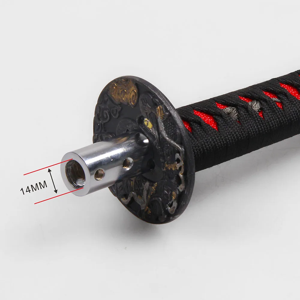 265MM Katana gearknop Samurai Sværd Gearskifter med 4 Adaptere Universal Fit for Manuel Biler de Fleste Automatiske Biler
