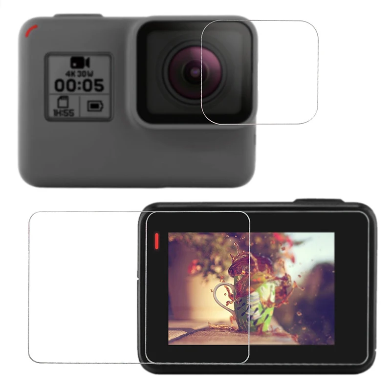 Hærdet Glas Til GoPro Hero5 Black LCD-Skærm Protektor Hero 5 Black Kamera Linse Tilbehør 9H Beskyttende Film Sag
