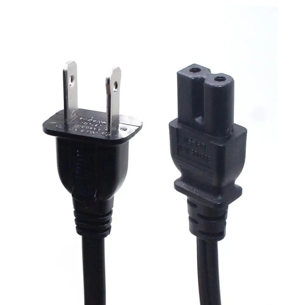 Universal 2 Slot, hverken i Polariserede stik til Figur 8 AC-Adapter Netledning 18AWG NEMA 1-15P at IEC320 C7 Power Kabel 1,5 M