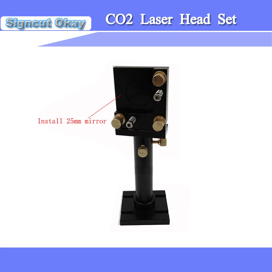 CO2 Laser Head Set CO2-lase skærehoved+reflekterende Mo spejl 25mm+fokus brændvidde 20mm for co2-laser cutting montere dele