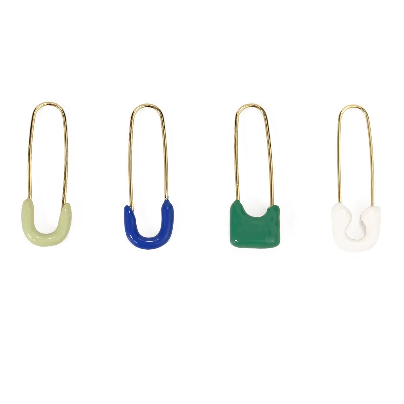 Håndlavet Drop Glasur Smykker Messing Plating Europæiske Og Amerikanske Personlighed Niche Design Pin Dejlig Mini Øreringe Kvindelige