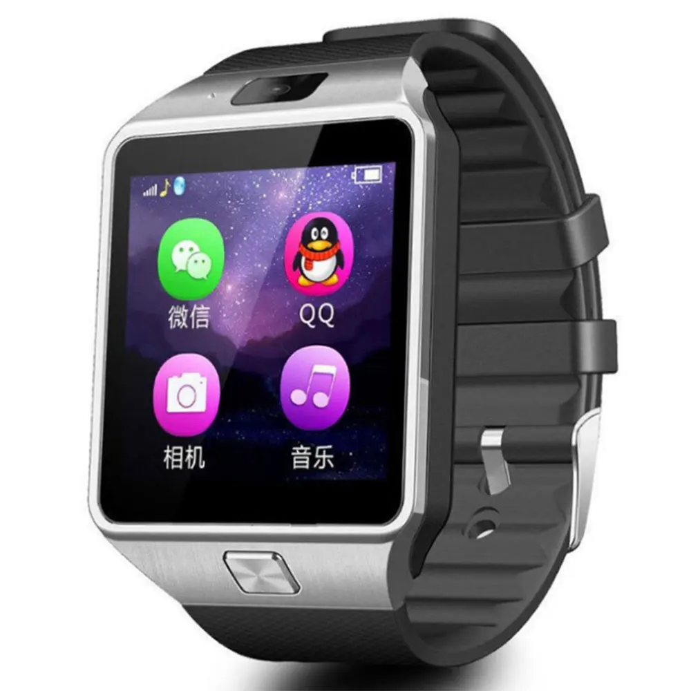 DZ09 Smart Ur Telefon - Aeifond Touch Screen Smart armbåndsur Smar twatch Telefon Fitness Tracker med Kamera Skridttæller SIM