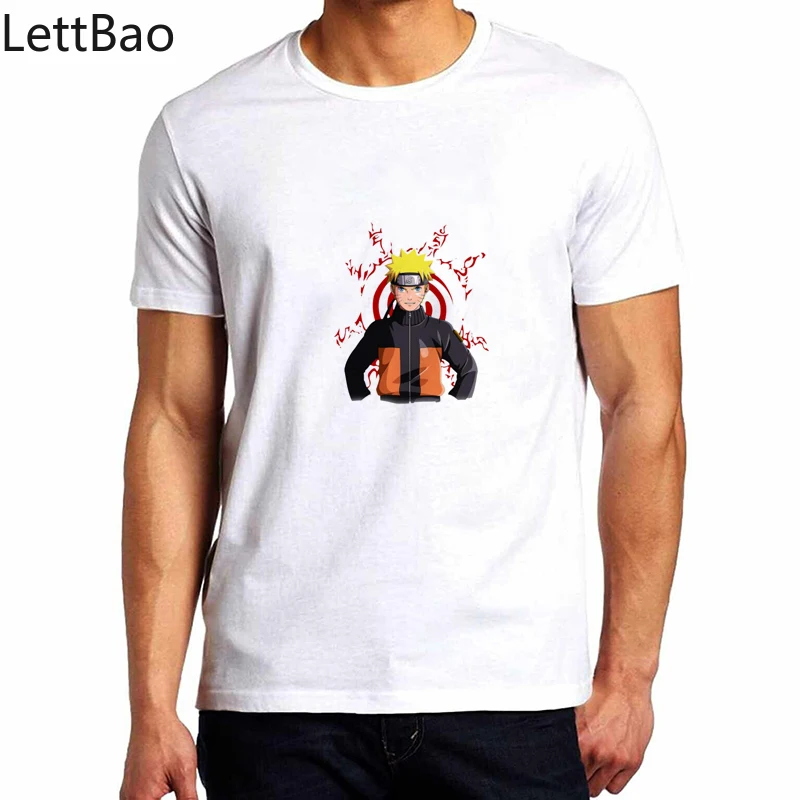 Naruto T-Shirt Nye Print Skjorte Herre Kortærmet Hot Band T-Shirts Streetwear Oversize Tøj
