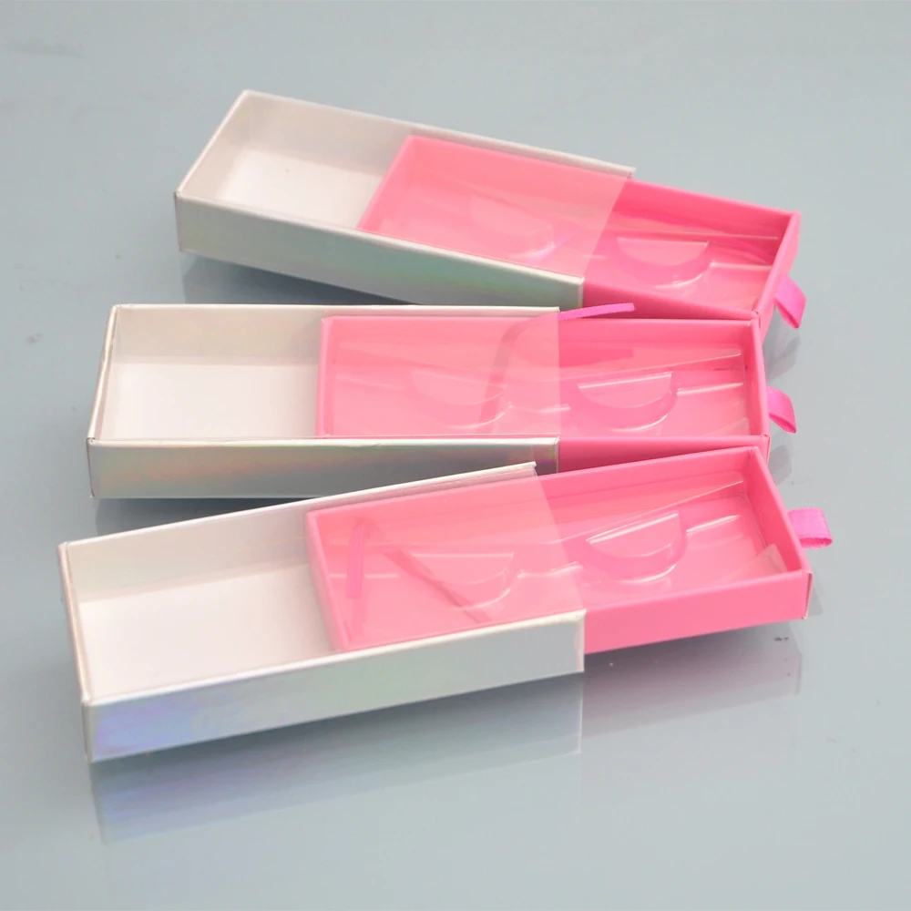 Engros Eyelash Emballage Lash Kasser Emballage Tilpasset Faux Cils 3D Mink Øjenvipper Pakke Magnetiske Skuffe Tilfælde Leverandører