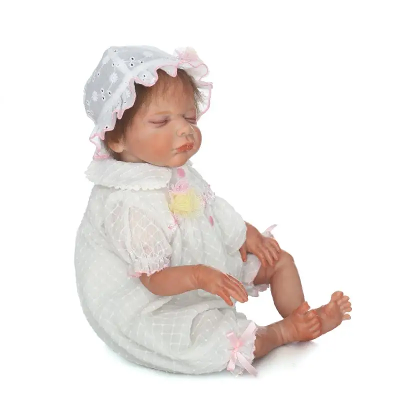 Reborn dukke søde legetøj gave genfødt realistisk dukke bebes genfødt - 50cm