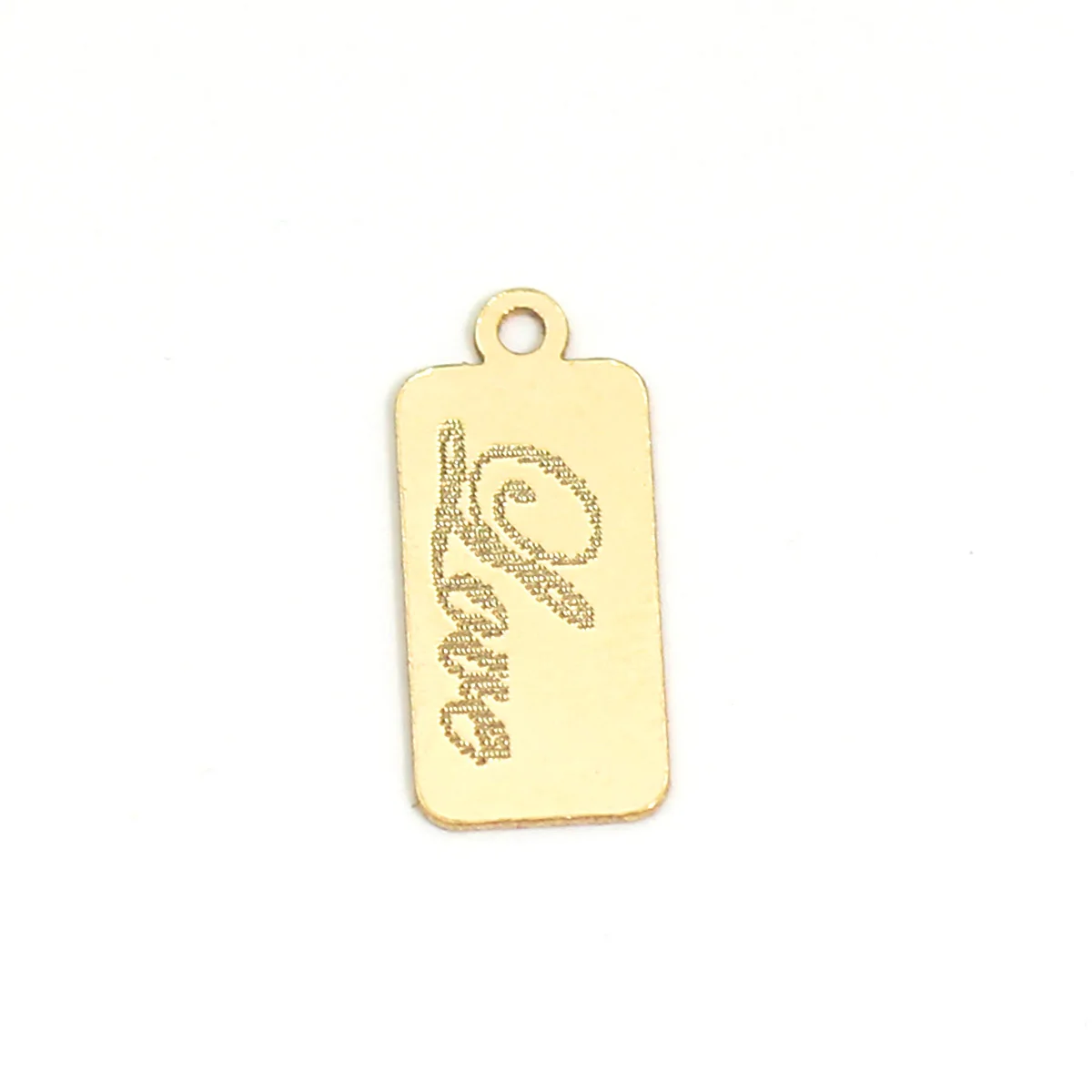 Beadsnice guld fyldt charms smykker at gøre halskæde-armbånd-vedhæng-tasten rektangel ID 40001