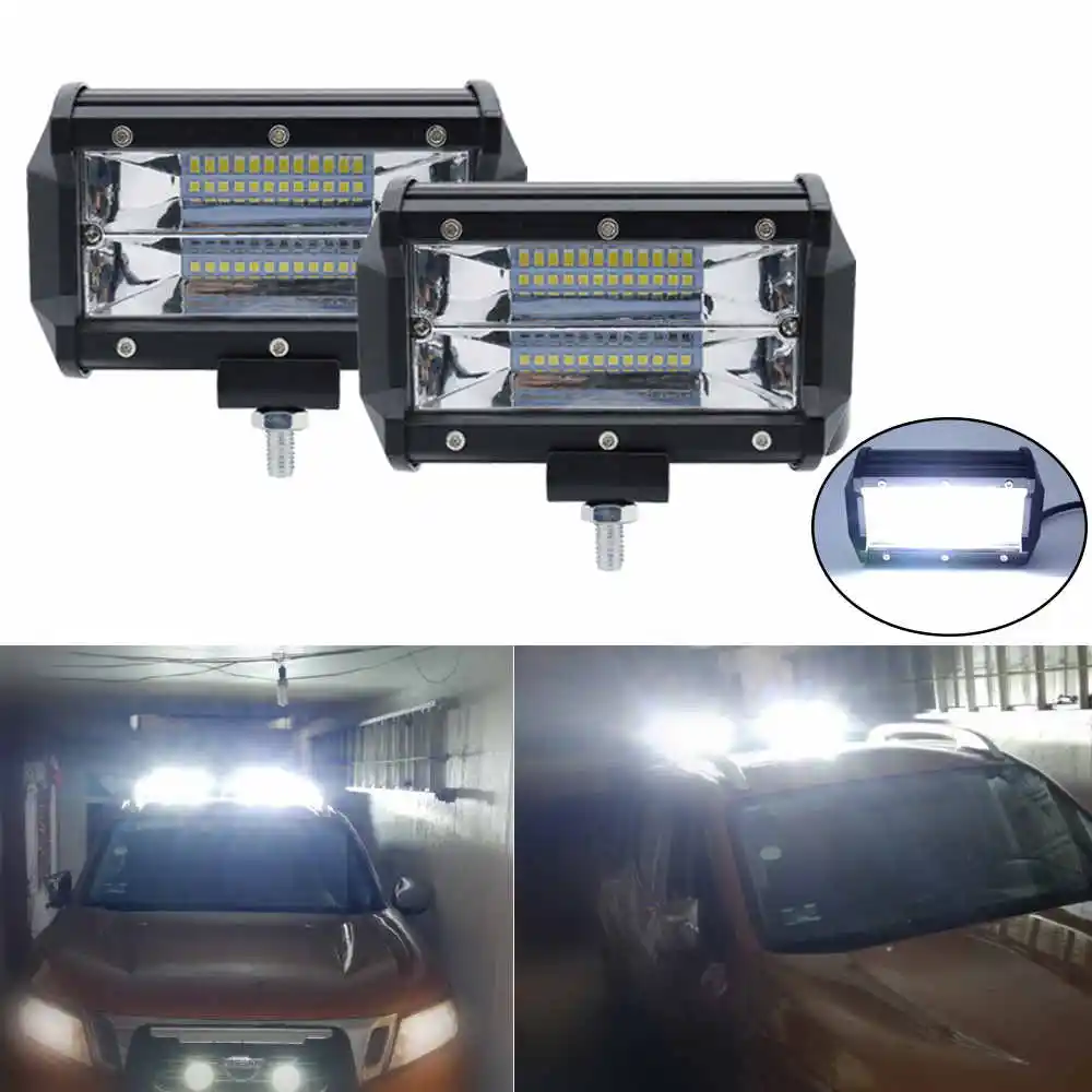 72W Spotlight LED Offroad Arbejde Lys 12V 24V Bil, båd, Lastbil, Kørsel Lampe Tåge Lys Bar For Jeep, Motorcykel Off Road, ATV og UTV SUV