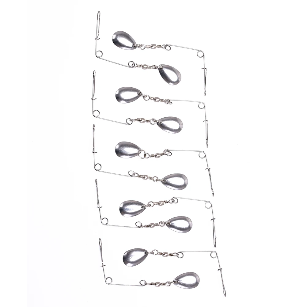 Nye 10stk/masse Spinnerbait Simulering agn tilbehør i rustfrit stål balance beslag ring i sølv pailletter stål