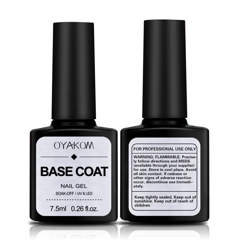 Base-og Top Coat Gel Neglelak og UV-7,5 ml Transparent Soak Off Primer Gel Polish Gel Lak Manicure Søm Kunst