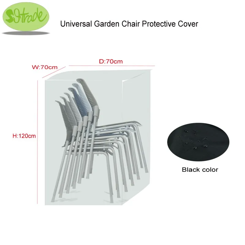 Universal Have stole beskyttende cover,70x70x120cm,Sort farve vandtæt Cover,tilpassede tilbud, Udendørs møbler dækker
