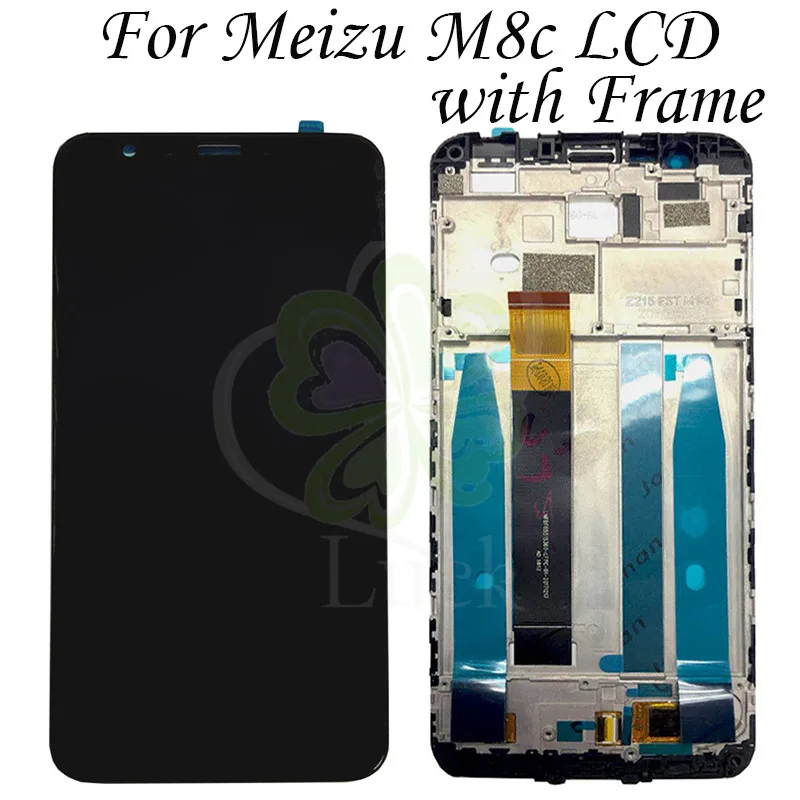 NY For Meizu M8C LCD-skærm Touch screen Digitizer assembly reservedele med ramme 5.45