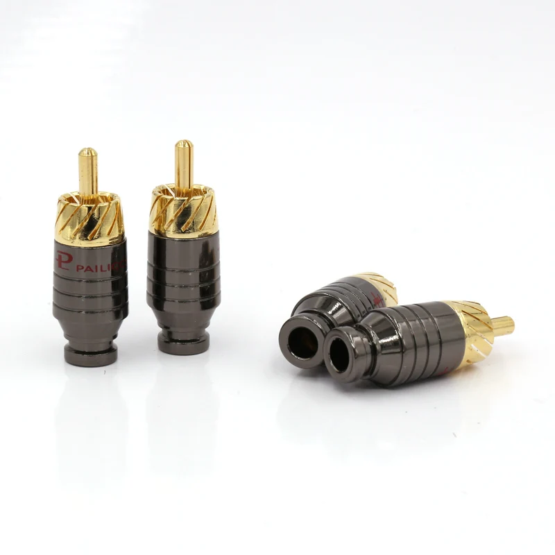 4stk Kobber RCA-Stik Forgyldt Audio/Video Adapter Stik fabrikken direkte salg RCA plug