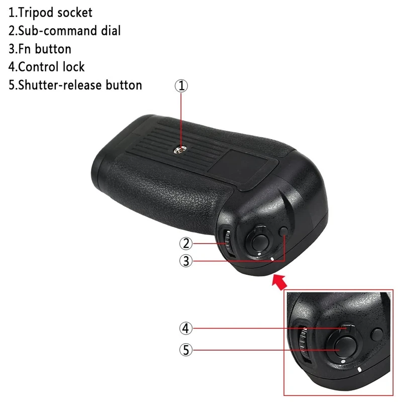MB-D18 Vertikalt batterigreb Kompatible Nikon D850 Digital Kamera