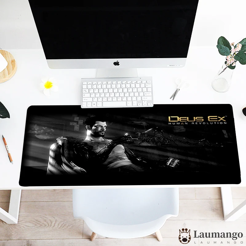 Deus ex Brugerdefineret Størrelse gamer musemåtte, Unikt Design animationsfilm Musemåtte gaming setup tilbehør tastatur Udvidet pad Mousemat