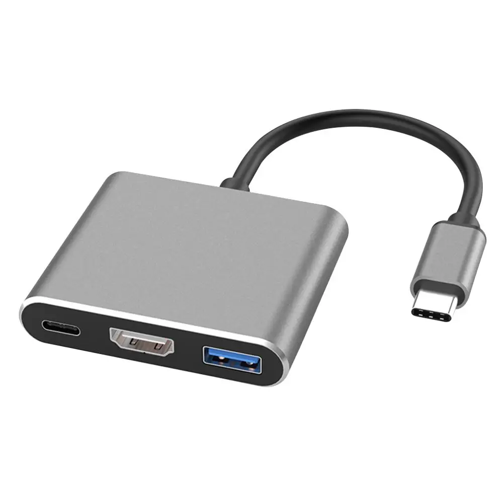 3-i-1 USB-Hub USB 3.1 Type-C HD USB 3.0 USB-C Multi-port-Adapter Omformer Laptop 3-i-1 HD-Hub til Macbook Pro Air