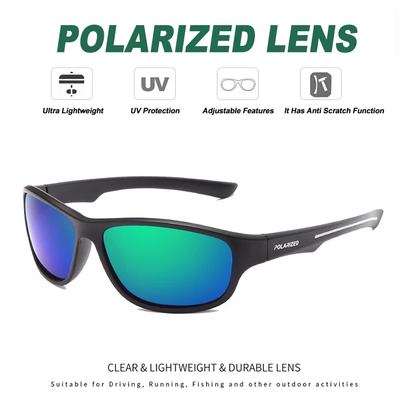AWGSEE Nye Mænds Udendørs Sport UV-Beskyttelse Fiskeri Polariserede Solbriller Vindtæt Goggle Kørsel Nuancer Chokerende Farver