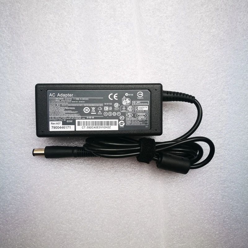10stk AC Adapter Oplader 18,5 V 3.5 7.4*5,0 mm til HP Pavilion G50 G60 G61 G62 G70 G71 G72 2133 2533t 530 510 2230s