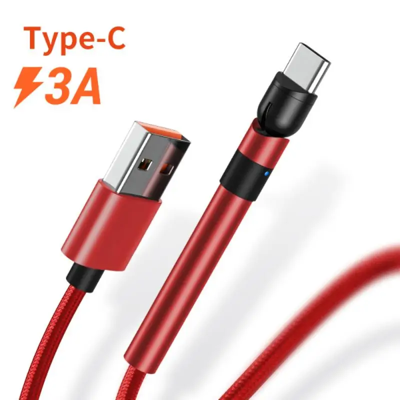 3A Micro USB Type C Hurtig Oplader Kabel Med en telefonholder, der er 180 Graders Roterende Kabel-3.0 Type-C USB-C Kabel Til Samsung Xiaomi
