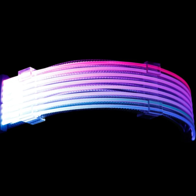 RGB Lysende Linje 6+2P Udvidelse Kabel-In-Line-Ikke-Synkroniseret Neon Color Line 300mm Computer Sag Neon Color Line
