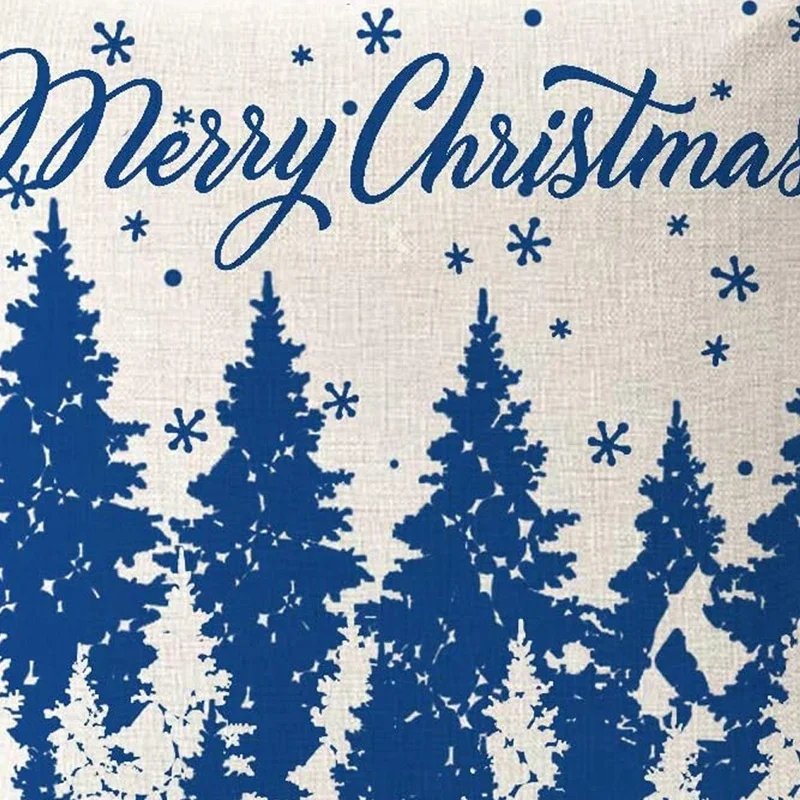 Hot Glædelig Jul Snefnug juletræ Bære Linned Dekorative Smide Pude Dække Pude Tilfældet for Hjem Sofa-Pladsen
