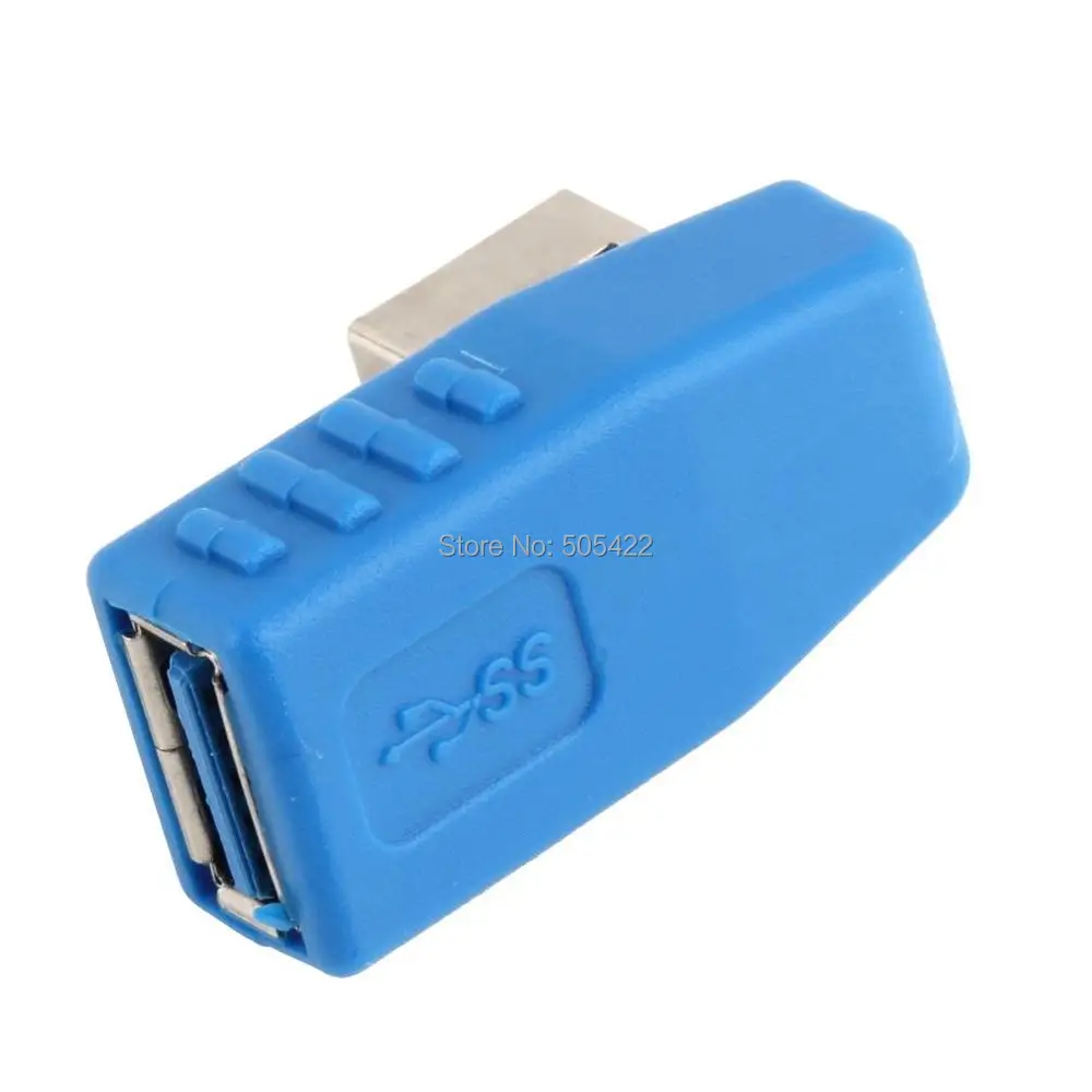 500pcs/masse 90 Graders Venstre Lodrette Vinklet USB 3.0 Mand til Kvinde M/k-Adapter Stik