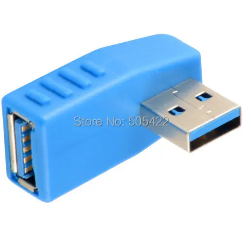 500pcs/masse 90 Graders Venstre Lodrette Vinklet USB 3.0 Mand til Kvinde M/k-Adapter Stik
