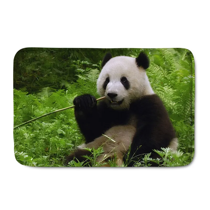 HUGSIDEA Søde Panda gulvmåtte Badekar Tæppe, Køkken, Tæppe Døren Måde Fødder Mat Anti-slip Strip Dørmåtte til Væg Tæppe Tæppe, Køkken Bad Mat